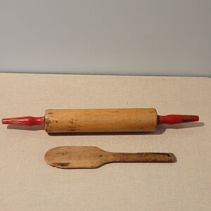 Vintage‎ rolling pin & Butter Paddle